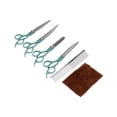 thumbnail image 1 of Ciseaux de Coupe de Cheveux, Ensemble de Ciseaux de Coupe de Cheveux pour Animaux Réglables Professionnels en Acier Inoxydable avec Sac de Rangement pour Coupe de Cheveux Or, Vert, 1 of 8