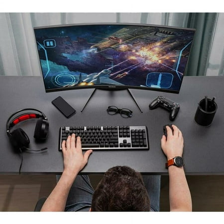 ViewSonic - 31.5 LCD Curved FHD Monitor (DisplayPort HDMI)