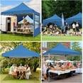 thumbnail image 4 of COBIZI Party Tent 10x10 Pop up Canopy, Easy Setup Canopy Tent with Sandbags, Stakes & Ropes, UPF 50+ Waterproof Outdoor Instant Portable Shelter for Party, Events, Vendor, Blue, 4 of 11