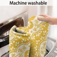 thumbnail image 5 of Yellow Ethnic Floral Pattern Bathroom Rugs Mat,Non Slip Microfiber Bathroom Rug,Rubber Backing,Soft Bathroom Mats for Bathroom Floor,Tub and Shower,17x27in(43x68cm), 5 of 5