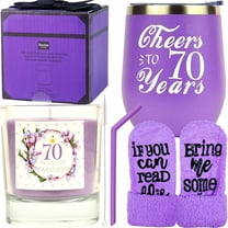MEANT2TOBE Purple 70th Birthday Tumbler - Perfect Gift for Women Turning 70! Unique Birthday Gift Ideas for 70 Year Old Woman