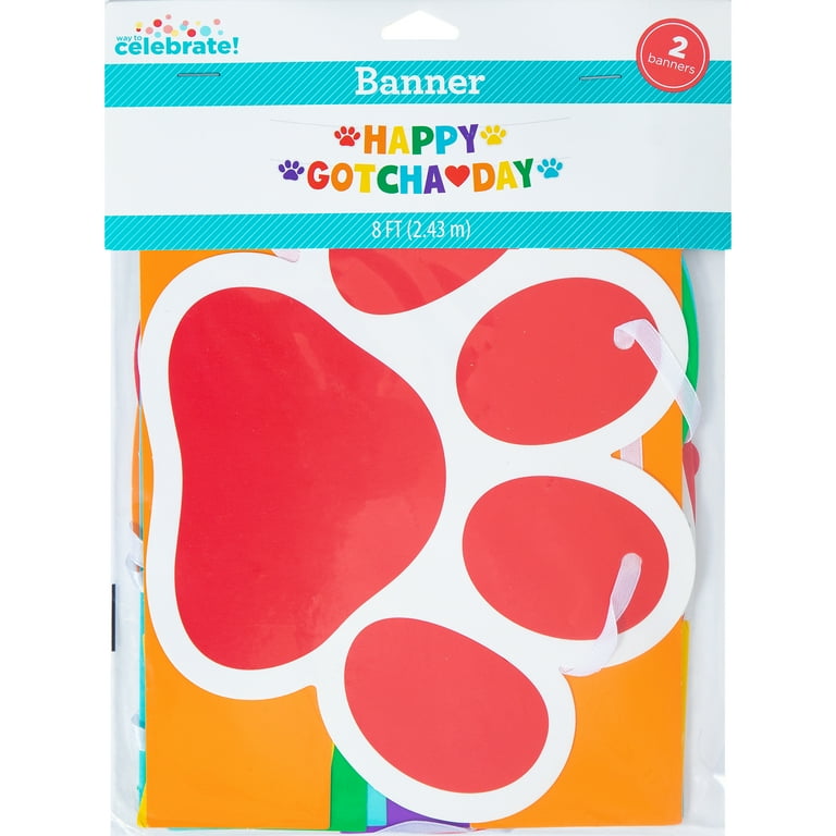 way-to-celebrate-happy-gotcha-day-banner-8-5-x-96-multicolor-walmart-com for Free Printable Gotcha Day Cards Way to Celebrate Happy Gotcha Day Banner 8.5