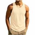 thumbnail image 2 of WIZUTIZ Men's Lightweight Casual Tank Top Crew Neck Mesh Fabric Quick Dry Breathable Sleeveless T-Shirt Ideal for Running, Gym and Summer Outdoor Activities, 2 of 5
