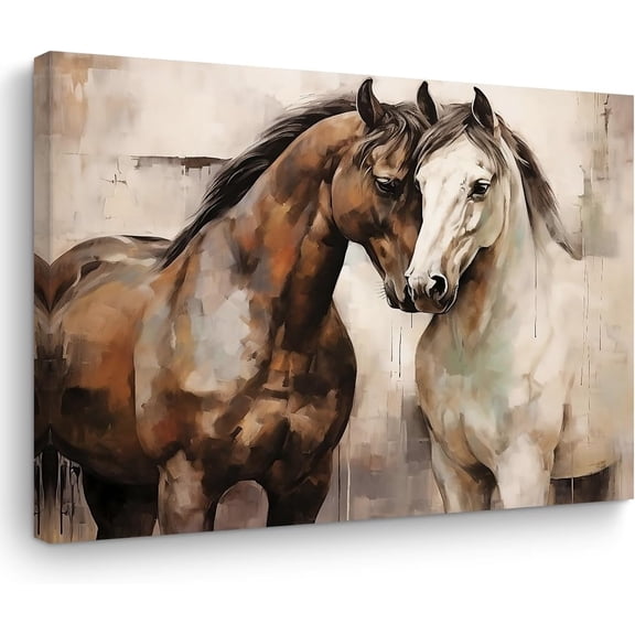 Aaheei Horse Pictures Wall Decor Horse Wall Art Retro Horse Decor Horse Gifts Canvas Wall Art Vintage Country Horse Stuff Poster Prints for Home Farmhouse Bathroom Bedroom Living Room 12x12