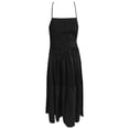 thumbnail image 5 of RUTAYY Women's Dress Backless Solid Color Square Collar Sleeveless Flowy Cinched Waist Party Evening Wear Playful Vacation Dresses, 5 of 5