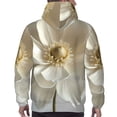 thumbnail image 7 of Naloa Elegant Ivory Flower Men's Casual Hooded Collar Drawstring Hoodies Pullover Sweatshirts Casual Long Sleeve Shirts-4X-Large, 7 of 7