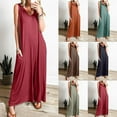 thumbnail image 4 of FLMEI Plus Siz Jumpsuits for Women Casual Jumpers Summer Rompers Sleeveless Loose Wide Leg Overalls with Pockets S-3XL, 4 of 9