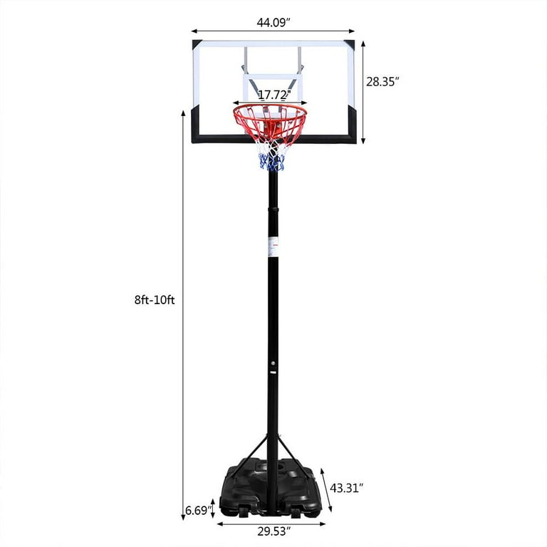 10 foot cheap basketball hoop