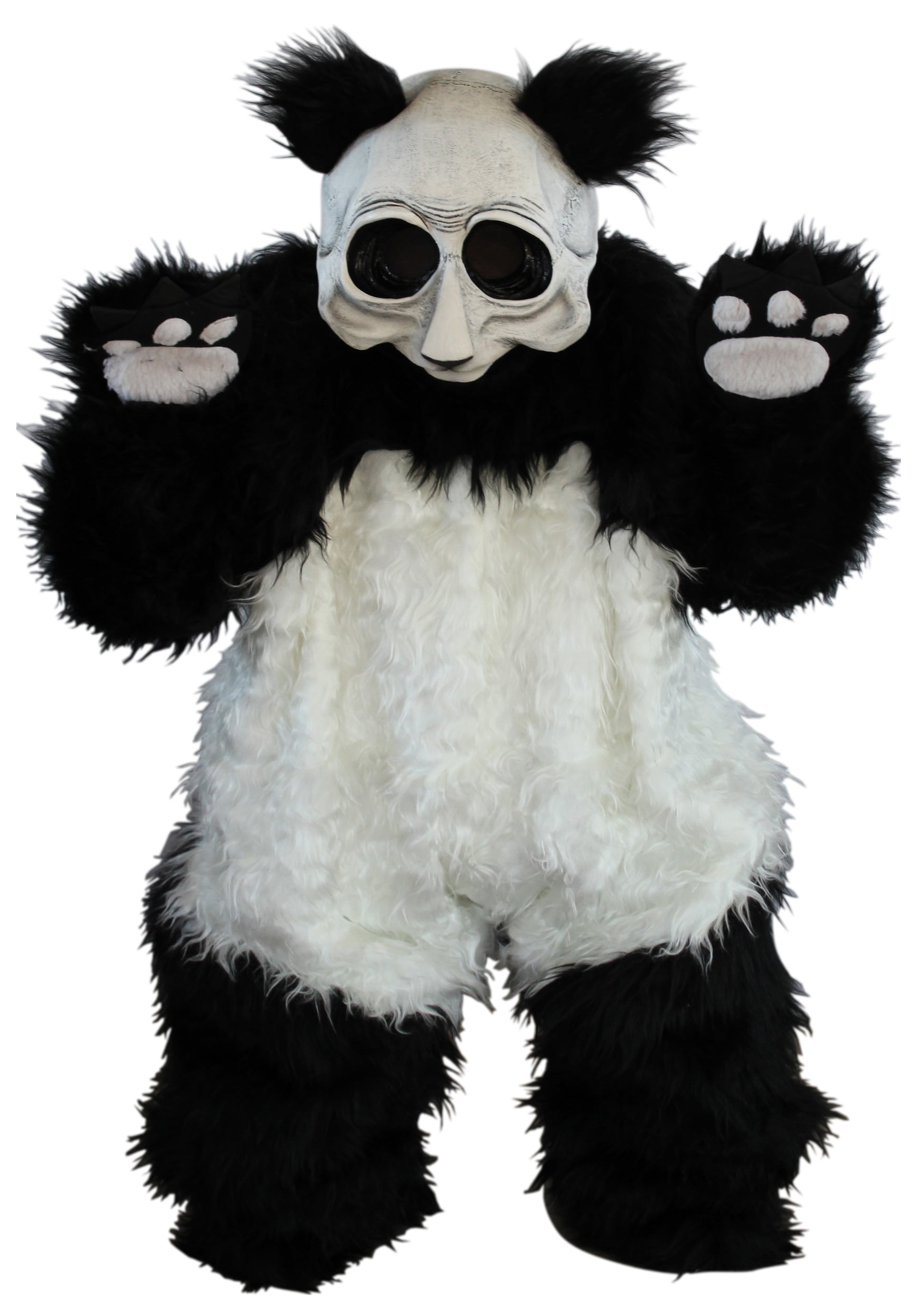 Zombie Panda Costume Gory Halloween Animal Adults Fancy Dress 
