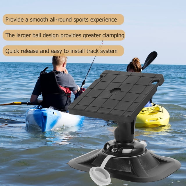 AURARMLET 1Set Sturdy Fish Finder Rack with Base Black Nylon Adjustable Outdoor Boat Accessory
