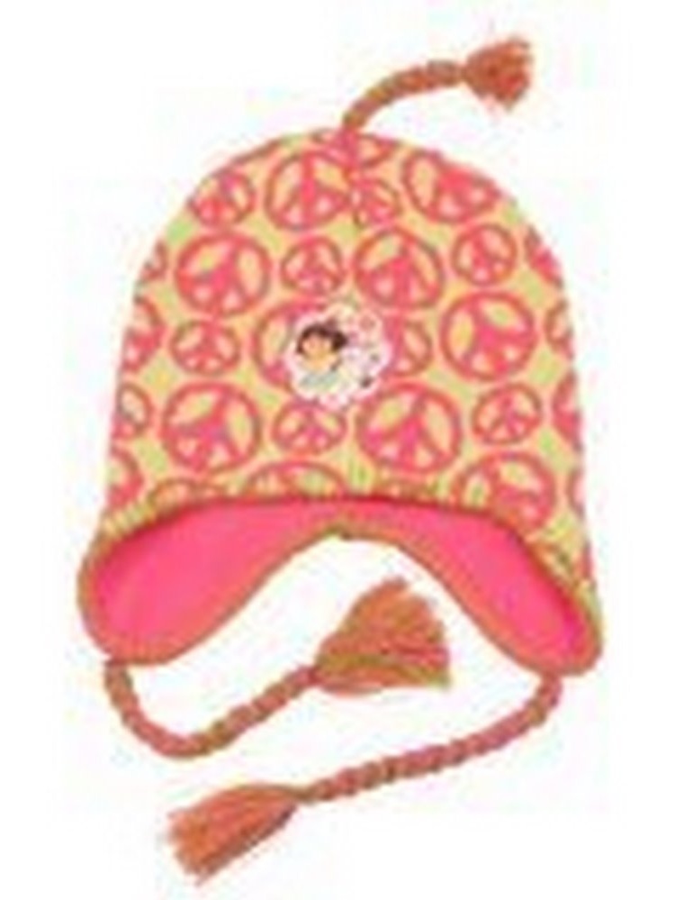 Nickelodeon Dora the Explorer Tassel Braided Beanie Hat Cap Lid Youth/Kid Size