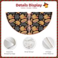 thumbnail image 3 of Daiia Hamburgers Hot Dogs Drawing Merry Christmas Tree Skirt , Xmas Large Lace-up Tree Skirt, Santa Snowflakes Rustic Home Decorations New Year Party Farmhouse Decor-48", 3 of 6