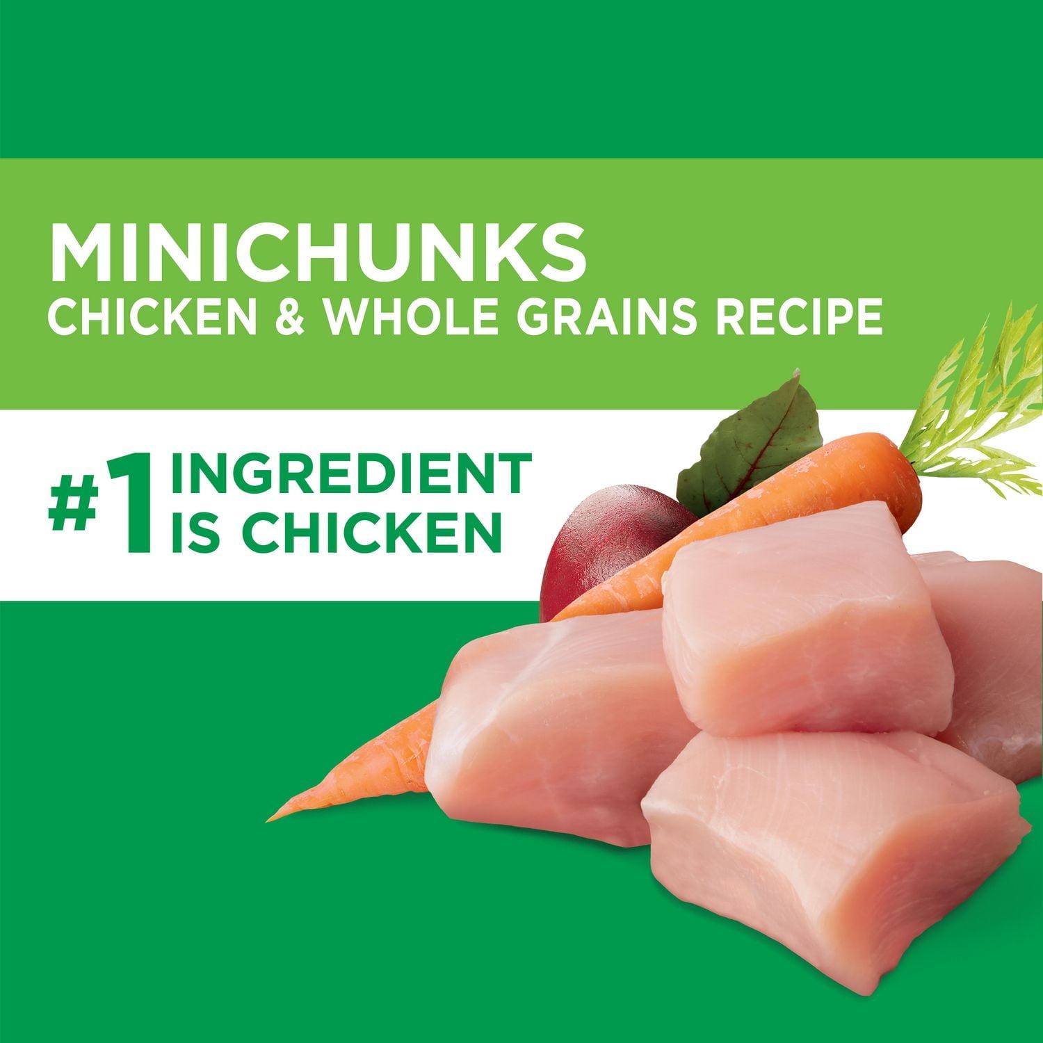 Iams Minichunks Chicken & Whole Grains Recipe Dry Dog Food 38.5KG