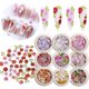thumbnail image 3 of 9 Boxes 450pcs 3D Flower Nail Art Sequins Decals(not self-Adhesive not Stickers) Colorful Mixed Flowers Leaves Design Slice Nail Flowers Ultra Wood Pu, 3 of 4