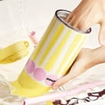 thumbnail image 6 of Sidagar 24 oz Ceramic Lined Insulated Water Bottle with Straw and Carry Strap, Pastel Yellow, 6 of 9