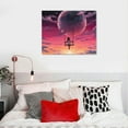 thumbnail image 4 of Nawypu Girl Swinging On A Swing On Full Moon, Girl Room Wall Art, Colorful Cloudy Canvas, Cloudy Painting, Poster for Room Aesthetics Canvas Wall Art Poster And Print, 4 of 4