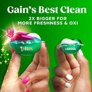 Gain Plus Flings Laundry Detergent Soap Pacs, All-In-One, Happy Hibiscus Scent, 18 Count