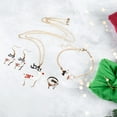thumbnail image 5 of Censtreet Christmas Jewelry Set Christmas Snowman Snowflake Sock Christmas Tree Bell Gifts Pendant Necklace Drop Dangle Earrings Barcelet Ring Set for Womens, 5 of 5