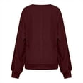 thumbnail image 7 of Kaemgyyd Corduroy Tops Women V Neck Ribbed Long Sleeve Drop Shoulder Pullover Casual Loose Sweater Fashion Outfit, 7 of 7