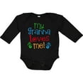 thumbnail image 3 of Inktastic Granna Loves Me Grandkid Boys or Girls Long Sleeve Baby Bodysuit, 3 of 5