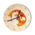 thumbnail image 2 of Punteros de aluminio de dibujos animados Reloj de pared con esfera de madera Movimiento sin tictac Reloj de sala de estar Dormitorio Methold JJ20451-02, 2 of 6