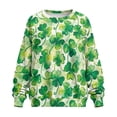 thumbnail image 5 of Yuyamidu St. Patrick's Day Art Oversized Sweatshirt for Women Fashion Sweatshirts with Pockets Crewneck Casual Workout Pullover Party Festival Novelty Long Sleeve Shirt Cycling Yoga Golf Tops L, 5 of 7