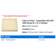 thumbnail image 2 of Cabin Air Filter - Compatible with 2007 - 2008 Honda Fit 1.5L 4-Cylinder, 2 of 2