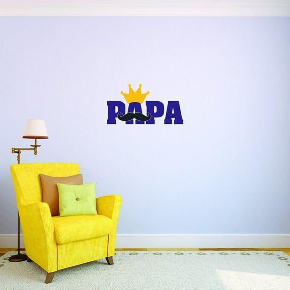 Custom Decals Papa Wall Art Size: 18 X 18 Inches Color: Multi