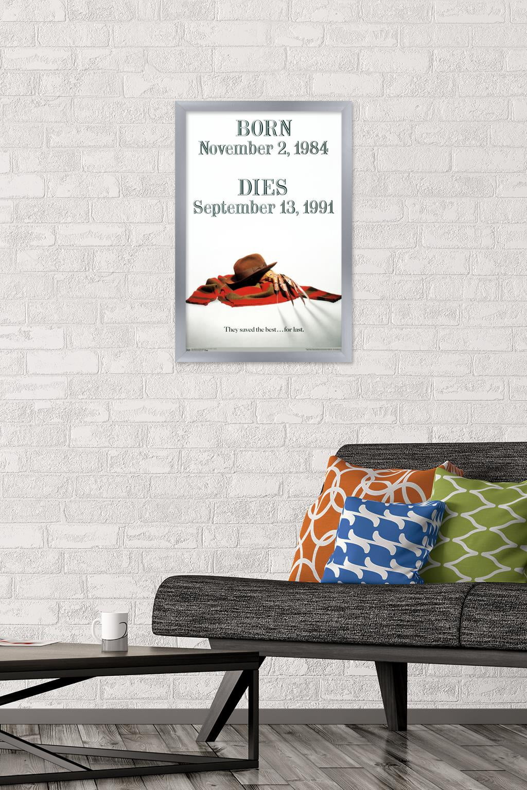 Nightmare On Elm St: Freddy's Dead: - Tombstone Wall Poster, 14.725" x 22.375", Framed