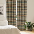 thumbnail image 2 of Ambesonne African Curtains, Folk Art Sharp Motifs, Pair of 28"x84", Multicolor, 2 of 5
