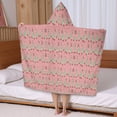 thumbnail image 5 of Pink Christmas Tree Pattern Hooded Bath Towel，50"x30" for Ages 3 To 12 Kids, Quick Dry Lightweight Soft Microfiber Hood Beach Towel Cover Up for Kids, 5 of 7