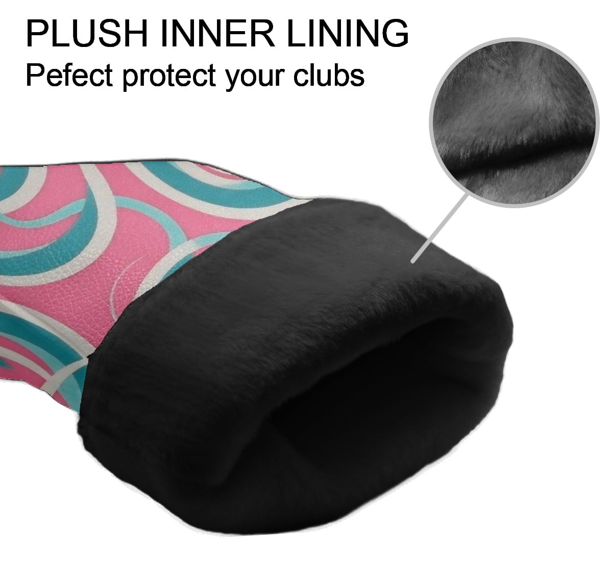 Golf Club Head Cover Waterproof Leather Golf Accessories HeadCovers Set Driver Headcover for Women Men Swirl Pattern