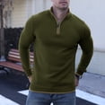 thumbnail image 4 of Pullover Sweaters for Men Quarter-Zip Long Sleeve Solid Casual Knit, 4 of 8