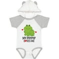 thumbnail image 3 of Inktastic My PopPop Loves Me Grandson Frog Boys Baby Bodysuit, 3 of 5