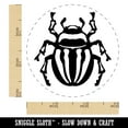 thumbnail image 2 of Round Striped Potato Beetle Bug Insect Self-Inking Rubber Stamp Ink Stamper - Brown Ink - Small 3/4 Inch, 2 of 7
