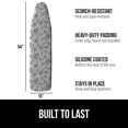 thumbnail image 3 of GORILLA GRIP Scorch Resistant Ironing Board Cover, Silicone Coating, Hook and Loop Fastener Strap, Gray Floral, 3 of 10