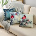 thumbnail image 4 of Fundas de almohada navideñas para el día de la nieve, 40/45/50cm, corona de Adviento, adornos de bolas de árbol, funda de almohada para sofá, decoración del hogar, 4 of 4