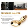 thumbnail image 4 of 8 Pairs Copper Speaker Spike Isolation Stand with Base Pad Feet Mat for Speaker, Amplifier, DVD Play, 4 of 5