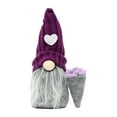 thumbnail image 2 of 8.7 Inch Purple Plush Christmas Gnome Doll,Christmas Gnomes Decorations Purple Handmade Plush Decor Winter Holiday Christmas Valentine's Day Ornaments Xmas Gift, 2 of 5
