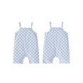 thumbnail image 2 of BemeyourBBs Baby Girl Summer Jumpsuit Sleeveless Checkered Print Romper Shorts, 2 of 9