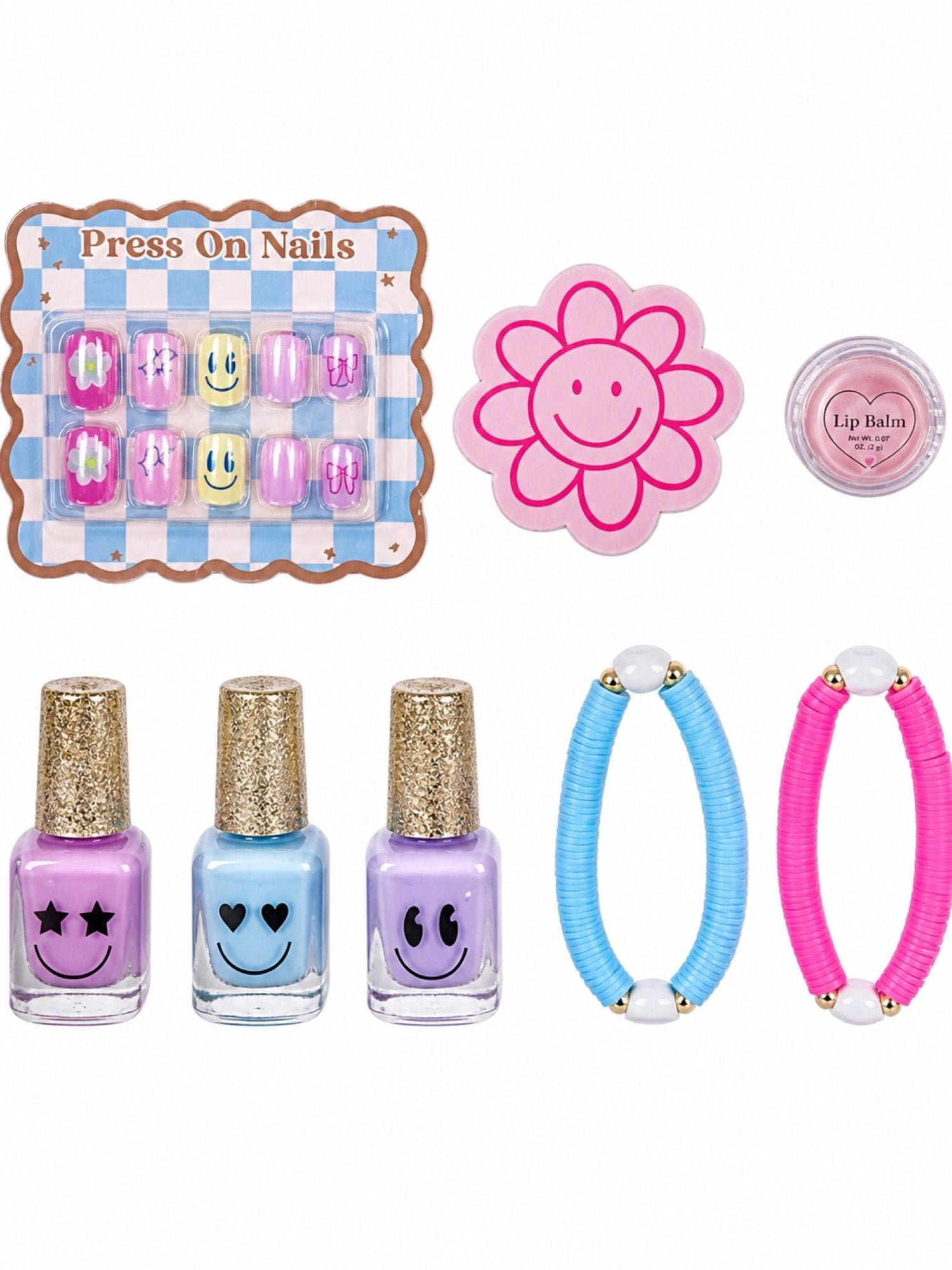 Wonder Nation Beauty Handbag Accessories Set, 9 Piece Set, Children 6 years and up