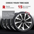 thumbnail image 4 of Wheel Hub Cover Set, 4PCS Protective 15 Inch Wheel Hubcap Scratch Resistant Anti Impact Wheel Rim Cover Universal  for Trucks, 4 of 7