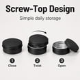 thumbnail image 3 of 30 pcs 1 oz aluminum cans, 30 ml round aluminum screw cap tin can containers, sample containers, suitable for buttons, beads, coins, trinkets, etc., 3 of 7