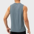thumbnail image 5 of Oplxuo Men's Quick Dry Tank Tops Casual Summer Split Side Sleeveless Crewneck Bodybuilding Training Muscle Tee Shirts, 5 of 5
