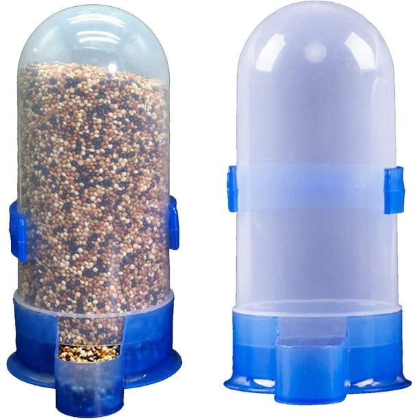 QUETO Automatic Pigeon Feeder 2Pcs Bird Water and Feeder Parakeet