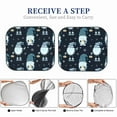 thumbnail image 6 of Disketp 2 Piece Gnome And Snowflakes Pattern Windshield Sunshades,Folding Windshield Sun Shade For Car Suv Trucks Sedan,Blocks Uv Rays Sun Visor Protector-Medium, 6 of 7