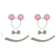 thumbnail image 5 of 2 juegos de diademas con orejas de ratón, pajaritas y cola de ratón para cosplay, suministros de peluche para disfraz de niña., 5 of 6