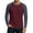 Deep Red, variant on Mens Baseball Shirt Casual Raglan Long Sleeve Crewneck Color Block T-Shirt Lightweight Vintage Tops