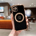 thumbnail image 5 of Compatible with Magsafe Case for iPhone 11,Love Heart Pattern Electroplated Design Soft TPU Shockproof Protective Full Camera Lens Protection Magnetic Case for iPhone 11-Black, 5 of 13
