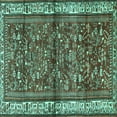 thumbnail image 1 of Ahgly Company Indoor Square Persian Turquoise Blue Traditional Area Rugs, 6' Square, 1 of 4